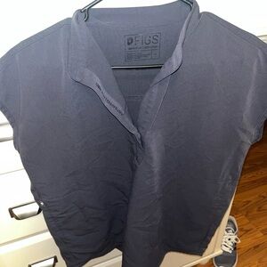 FIGS Rafaela Charcoal Scrub Top